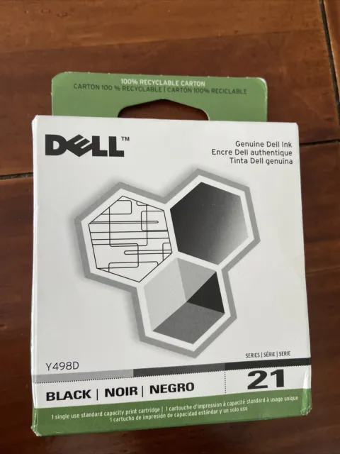 Genuine Dell 21 Black Ink Y498D SEALED For V313 P513w V515w V715w
