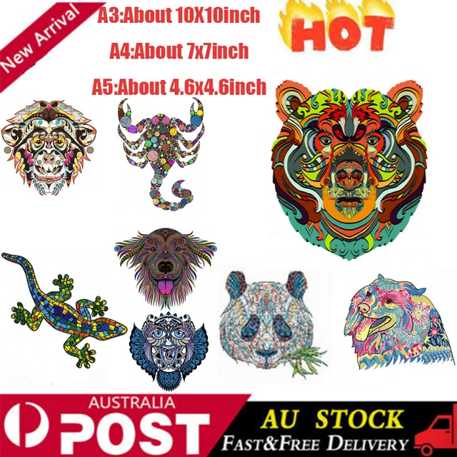 Creative Wooden Unique Animal Shape Jigsaw Puzzles Adult Kid Child Toy Gift 2023