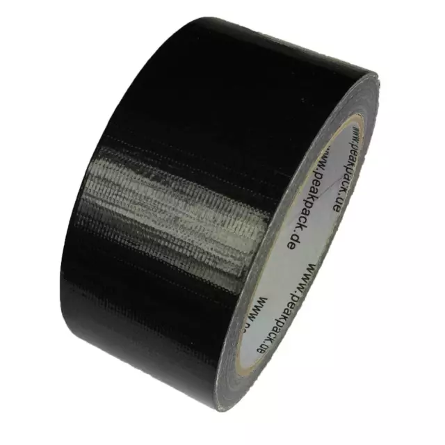 1x Schwarz 48mm x 20m Gewebeband 180µm Paketband Panzerband Panzertape Klebeband