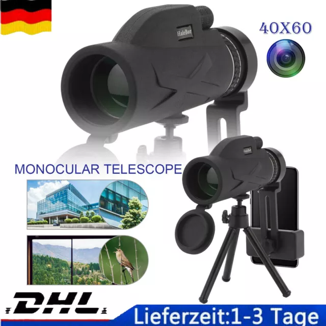DE 80x100 Zoom Jagd Camping Optische Linse Monokular Teleskop HD Nachtsicht