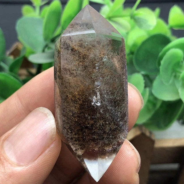 Natural Beautiful Hyaline Red Phantom Ghost Garden Quartz gem tip Crystal 29.7g 12