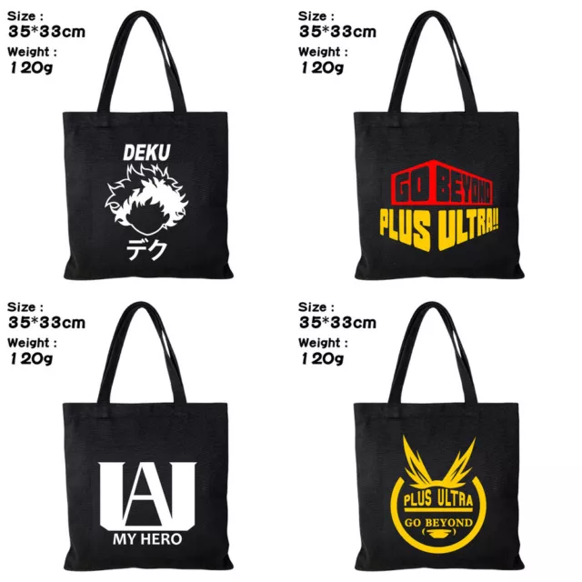 Anime My Hero Academia Student Tote Bags Cartoon Shopper Shoulder Bags Gift