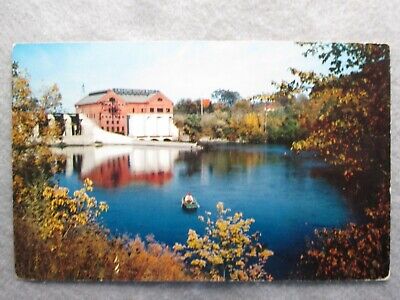 Fishing Below The Croton Dam, Muskegon River, Newaygo, Michigan Postcard