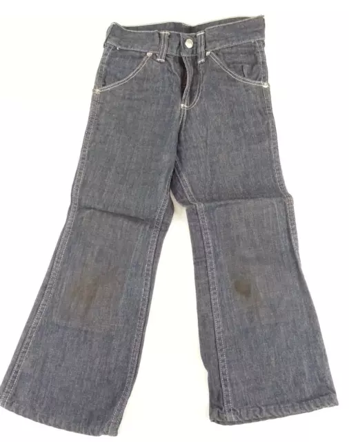 Vintage 1970’s  Retro Slim Denim Pants Circle S Sears Roebuck Kids Size 8