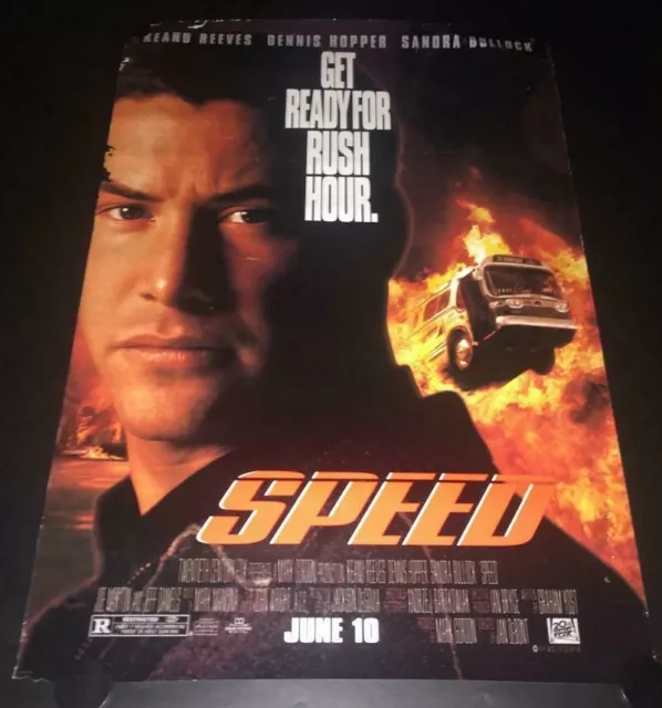 RARE Vintage Speed Advance Promo Movie Poster Style A Keanu Reeves 20 x 13 1/2
