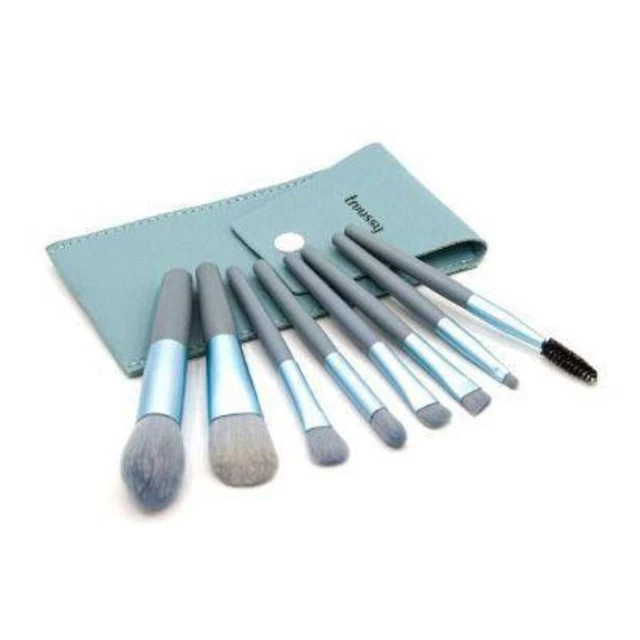 Set di pennelli per il trucco con astuccio blu - nuovo di zecca