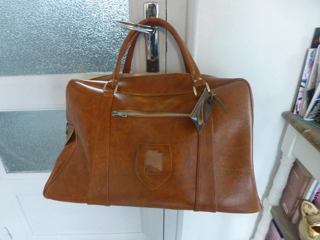 SAC VINTAGE EN cuir véritable, Avec Sa Clé datant des années 50/60 EUR 245,00 - FR