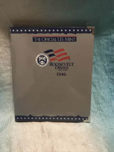 US Mint Roosevelt Dime Album Starting 1946 (2001, Hardcover) New Sealed