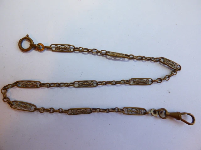 ANCIENNE CHAINETTE CHAINE Chatelaine pour Montre à Gousset n°16 EUR 10