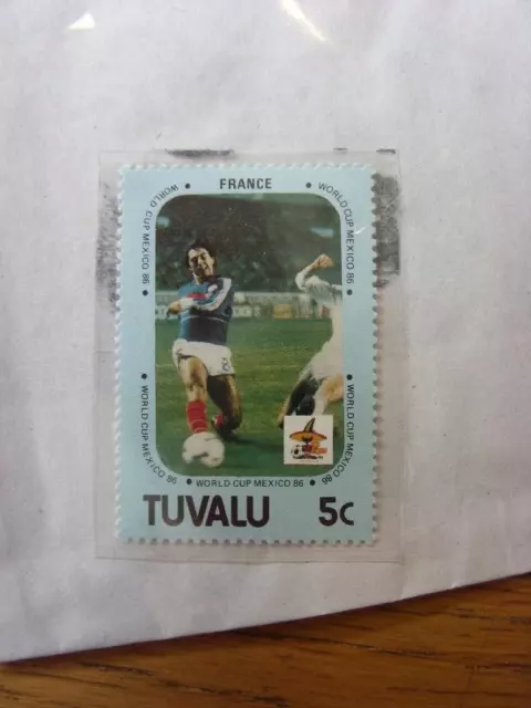 1986 World Cup Stamp: Tuvalu - France Player