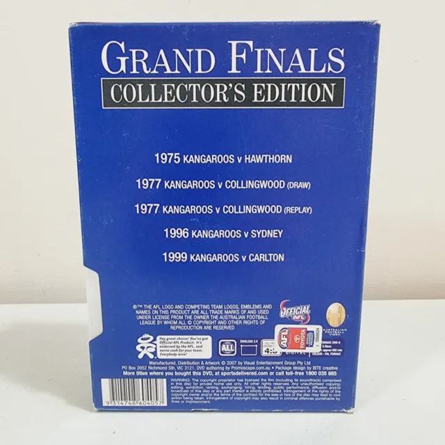 North Melbourne AFL Grand Finals Collector's Edition Box Set- All Region DVD VGC 3