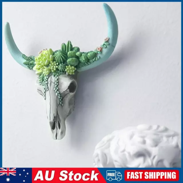 Miniature Home Garden Decorations Resin Animal Figurines Crafts Cow Skull