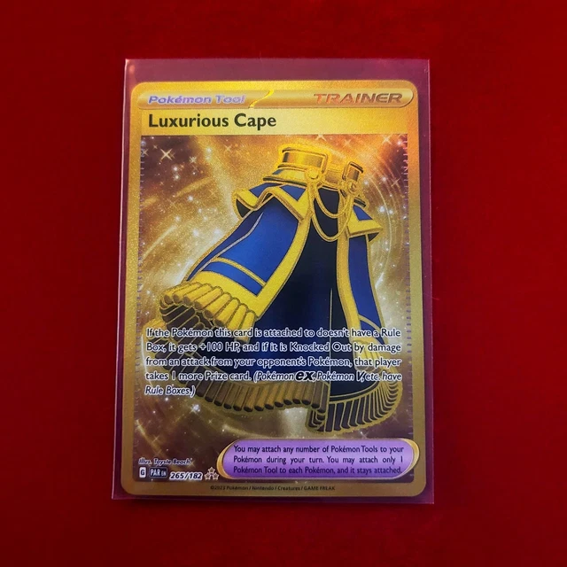 gold luxurious cape pokemon card Pokemon - Luxurious Cape 265/182 - Paradox Rift - Hyper Rare - Gold Foil main image 1