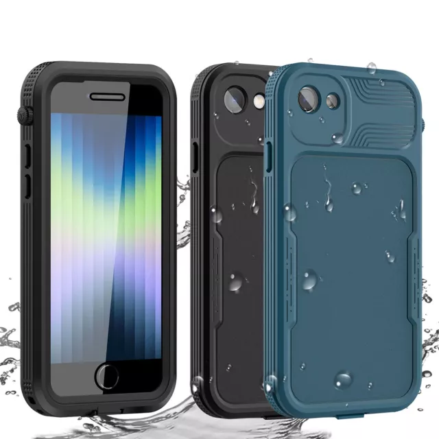 For iPhone SE 2nd/3rd Gen Case Waterproof Shockproof Heavy Duty Underwater Cover