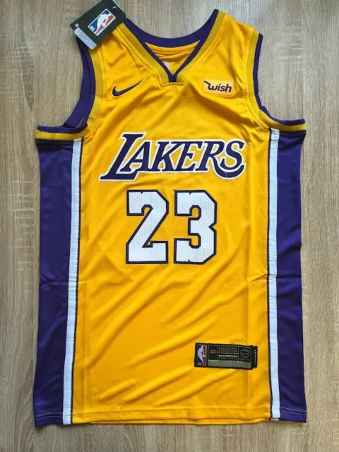 Los Angeles Lakers LeBron James #23 NBA Yellow Basketball Jersey T-shirt