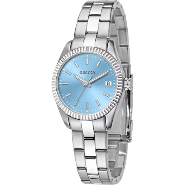 Orologio Sector 240 r3253240511 Watch Acciaio Donna Azzurro 32mm Nuovo