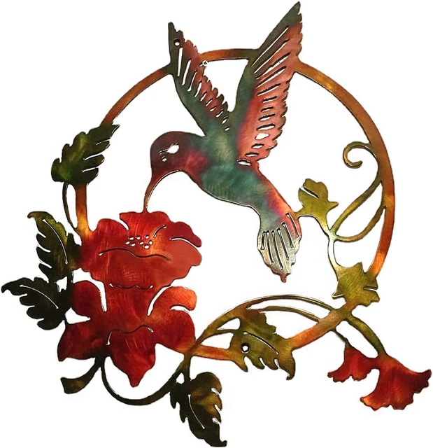 round Metal Birds Wall Art Decor, Metal Bird Wall Silhouette, Bird Wall Art Deco