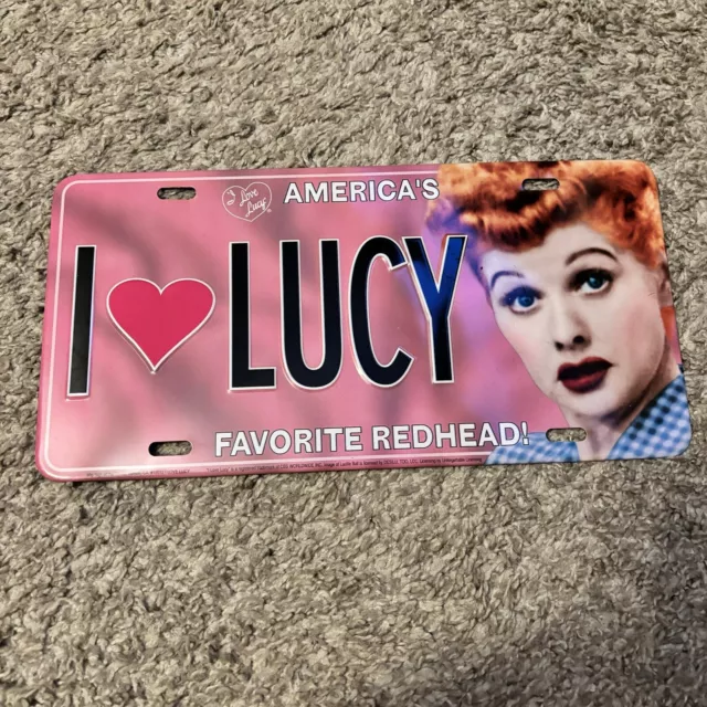 I Love Lucy Americas Favorite Redhead License Plate Metal Tin