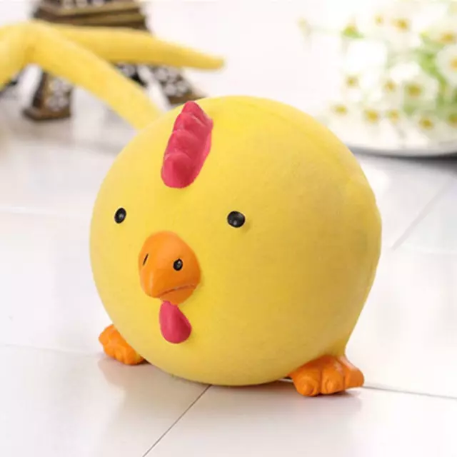 Rubber Screaming Chicken Cow Pig Squeaking Training J9 Pet Toy Chewing Lot R9M2 2