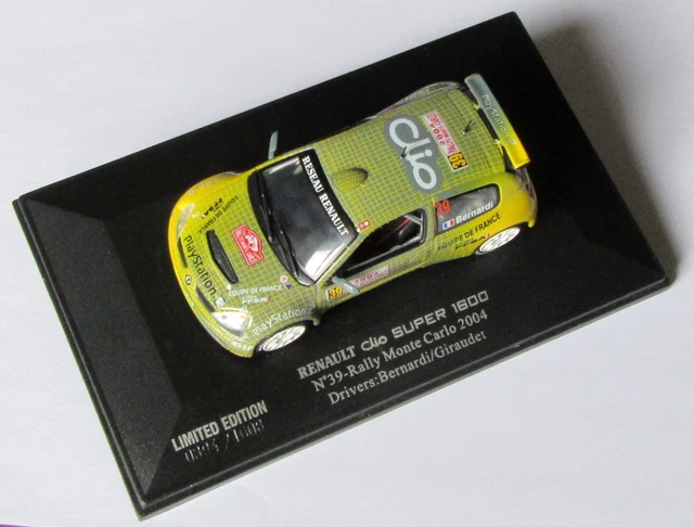 Renault Clio Super 1600 N°3 - Rallye 2004 - Universal Hobbies 1/43 (Occasion, Boîte)