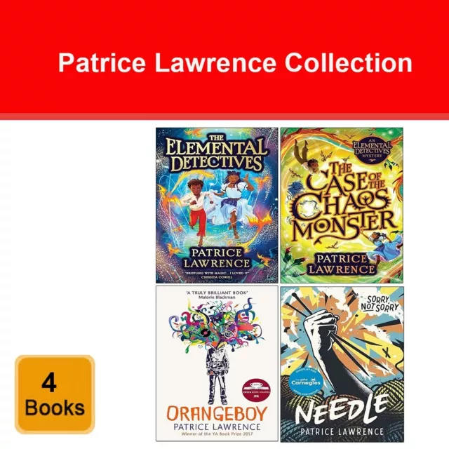 Patrice Lawrence Collection 4 Books Set Elemental Detectives, Orangeboy, Needle