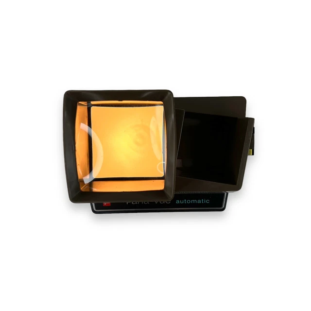 Visor de diapositivas vintage GAF Pana-Vue iluminado automático 2x2 en caja original funciona