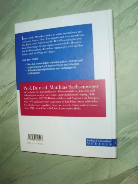 Sachsenweger - Rote und trockene Augen - Augenlid, Tränensack, Bindehaut - 1999 2