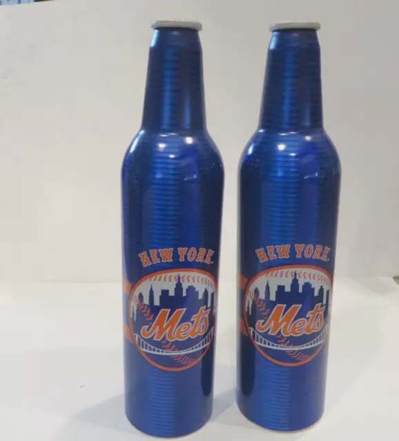 lot of 2 New York Mets aluminum Bud Light bottle/can