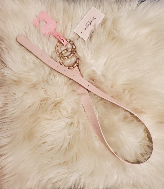 Juicy Couture Small Medium S/M Pink Belt Rose Gold Buckle Detail