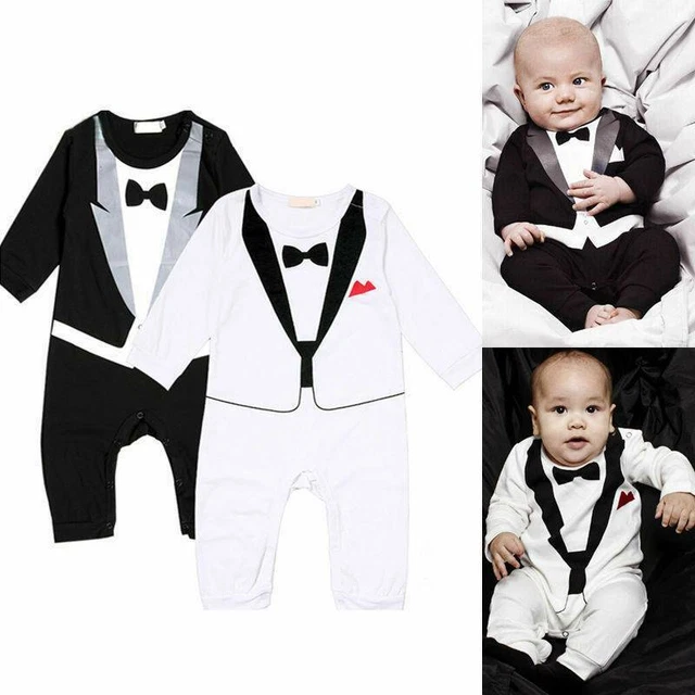 Tuta smoking bambini bambini piccoli tuta reggiseno abiti da festa set