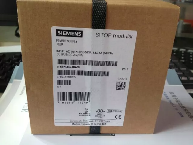 SIEMENS 6EP1334-3BA00 Power Supply New One Expedited Shipping 6EP1 334-3BA00