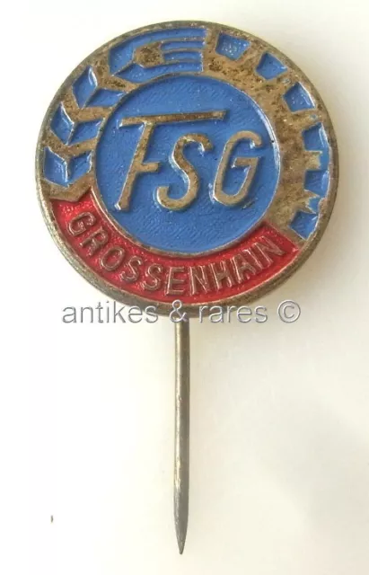 DDR Fußball Anstecknadel: FSG Grossenhain