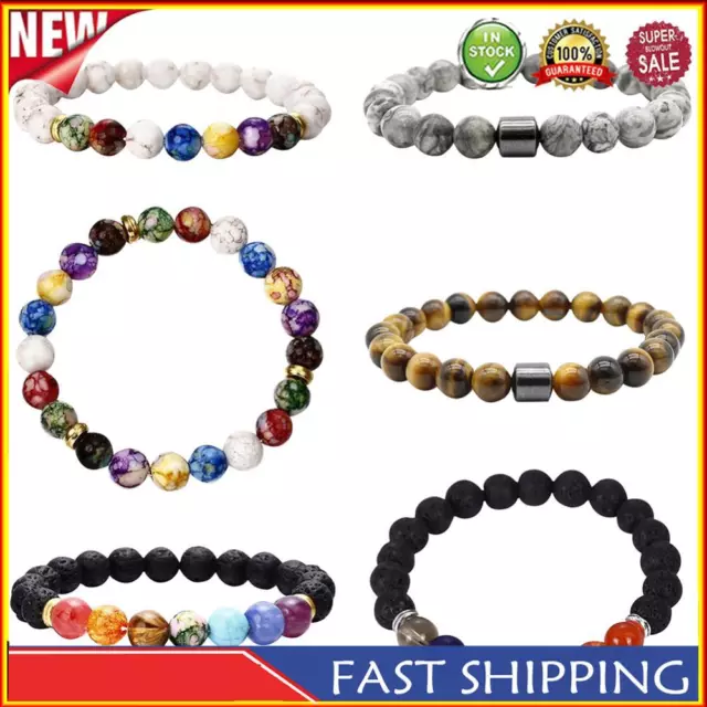 7 Chakra Bracelet Reiki Healing Stone Natural Crystal DIY Handmade Jewelry Gift