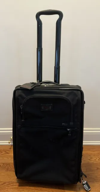 TUMI ALPHA 22" Black Two Wheeled Carry-on Suitcase  Rolling Luggage. Expandable