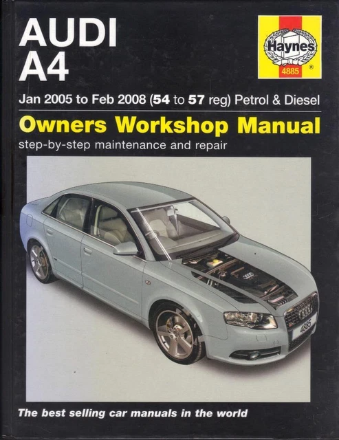 Audi A4 1.9.2.0 Tdi,1.8T,2.0T,Se,Tfsi,S-Line,Sport Haynes Manuale 2005-2008