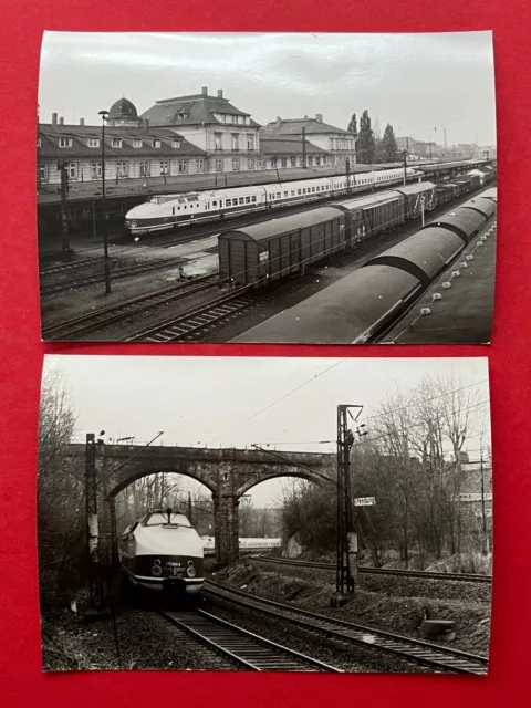 2 x DDR Eisenbahn Foto 1981 KARLEX DR BR 175 009-8 Bahnhof Altenburg  ( 129719