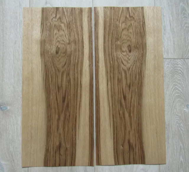 Oak wood veneer, 3 sheets, ~47 x 20.7cm  (~18.5 x 8.1")  0.6mm (~1/42″)