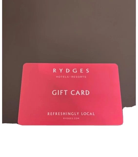 $100 Rydges Hotels Gift Card $100 Rydges Hotels Gift Card