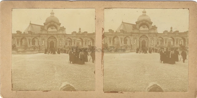 Château de Fontainebleau France Photo Stereo Vintage citrate vers 1900