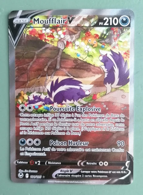 Carte pokemon Moufflair V 181/195 Full Art Alternative - EB12 Tempête argentée