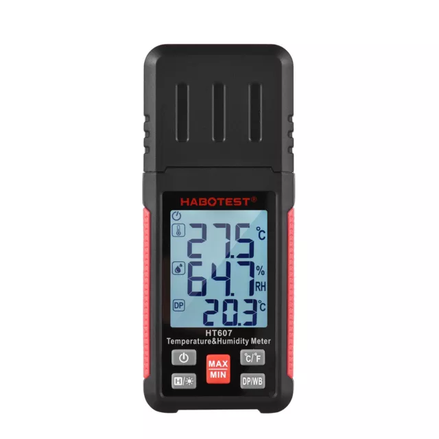 HABOTEST HT607 Digital Hygrometer Handheld  & Humidty Meter K9S0