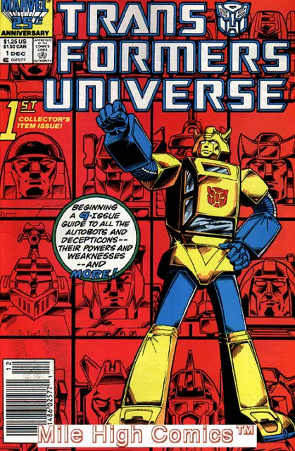 TRANSFORMERS UNIVERSE (1986 Series) #1 Very Good Comics Book