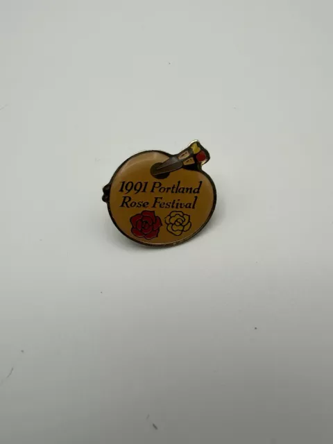 1991 Portland Rose Festival Lapel Pin Vintage Retro Art