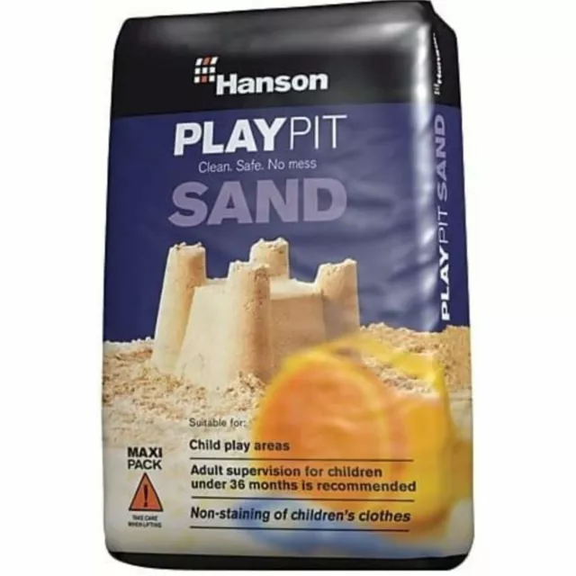 25KG Children's Play Pit Sand, Silica Non Staining Clean Safe for kids Certified