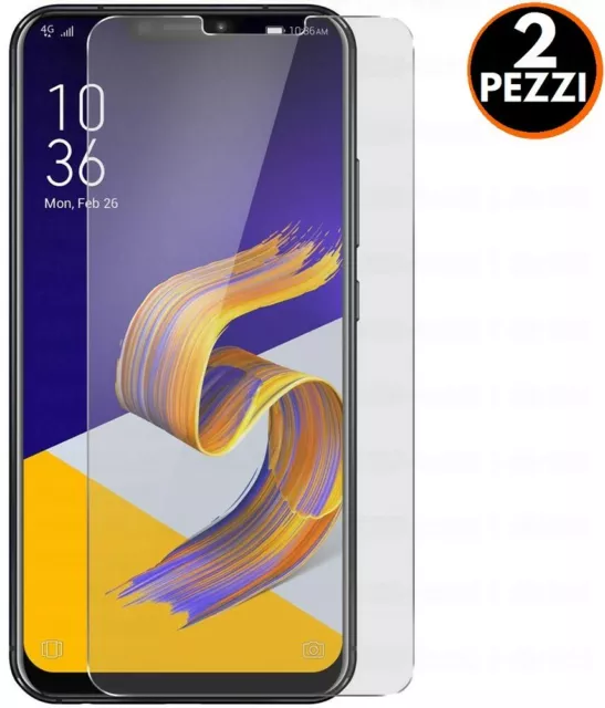 [2 Pezzi] PROTEGGI SCHERMO PELLICOLA VETRO TEMPERATO PER ASUS ZENFONE 5 ZE620KL