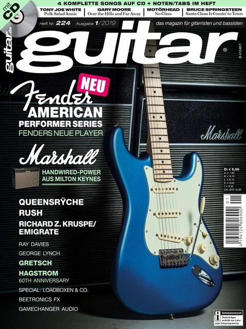 Guitar 01 2019 Avec Gitarre Playalongs Et Test FENDER Americain Performer Série