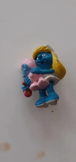 20192: Schtroumpfette avec Bébé (Bébé: queue rose) - Schleich - 5,5cm