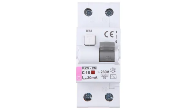 Disyuntor de corriente residual 2P 16A C 0.03A tipo CA KZS-2M 002173124/T2UK