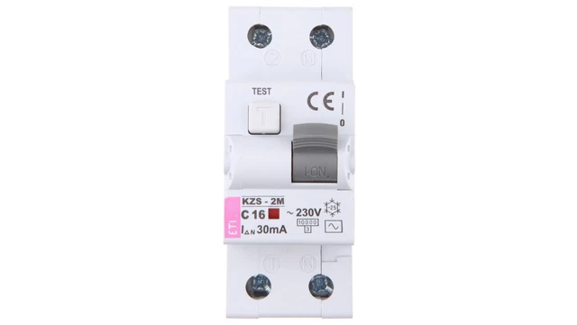 Disyuntor de corriente residual 2P 16A C 0.03A tipo CA KZS-2M 002173124/T2UK