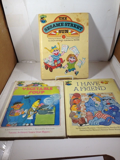 Lot of 3 Vintage Sesame Street Book Club Hardcover Books
